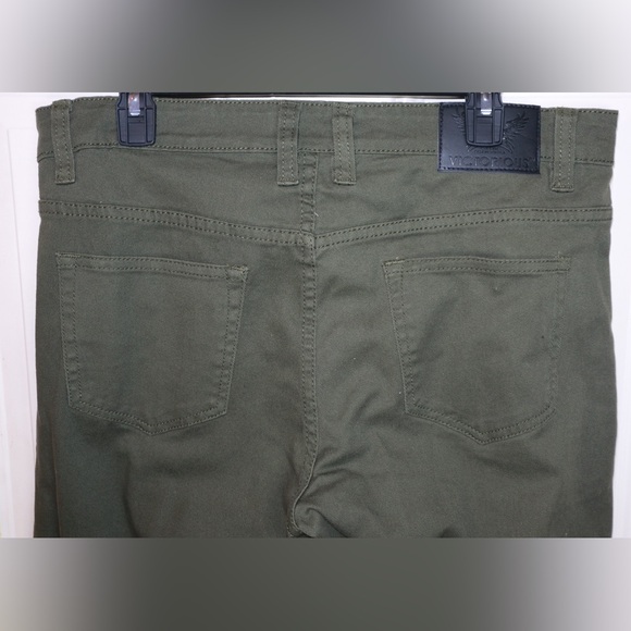 Victorious Brand Mens Jeans Green 36x30 - Picture 4 of 4